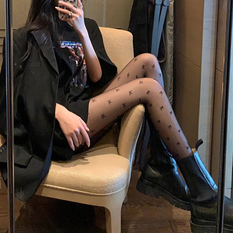 Lolita Tights Tattoos Mesh JK Pantyhose Collant Femme Medias Lolita Pantyhose Punk Sexy Fishnet Stockings Cosplay Hosiery